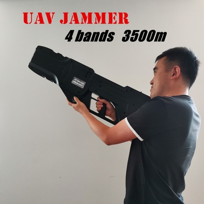 Gun shape drone Jammer , Portable, 3.5km jamming distance
